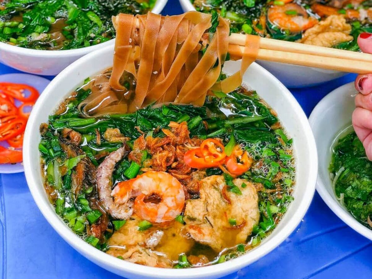Vietnamese Crab Red Noodle Soup, Hai Phong City