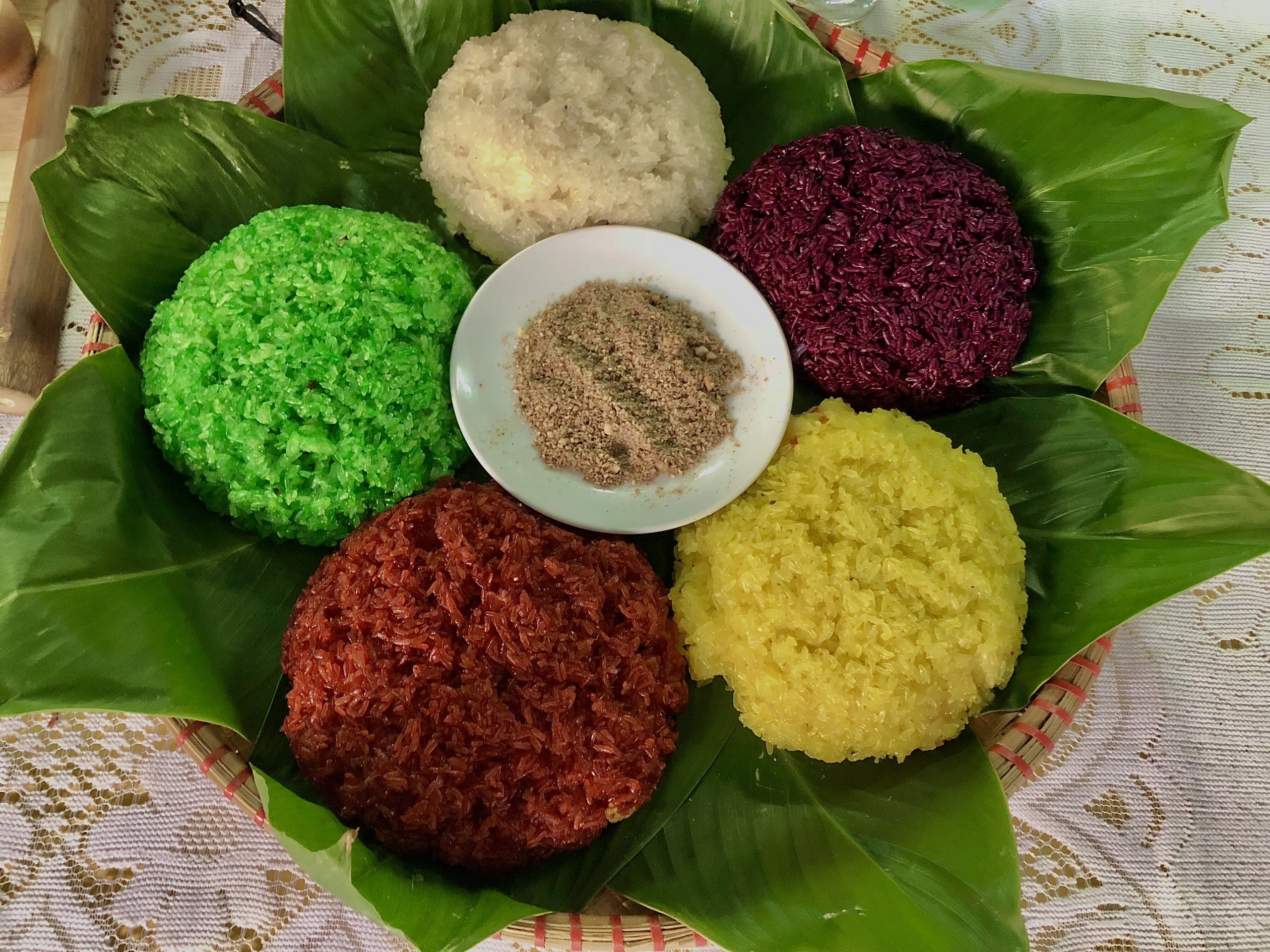 Five-Color Sticky Rice (Xôi Ngũ Sắc)
