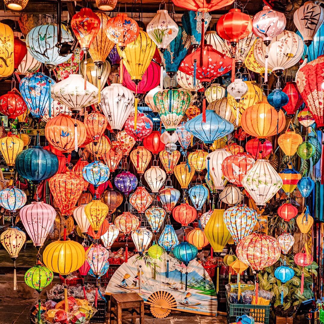 Hand-crafted Hoi An silk lanterns