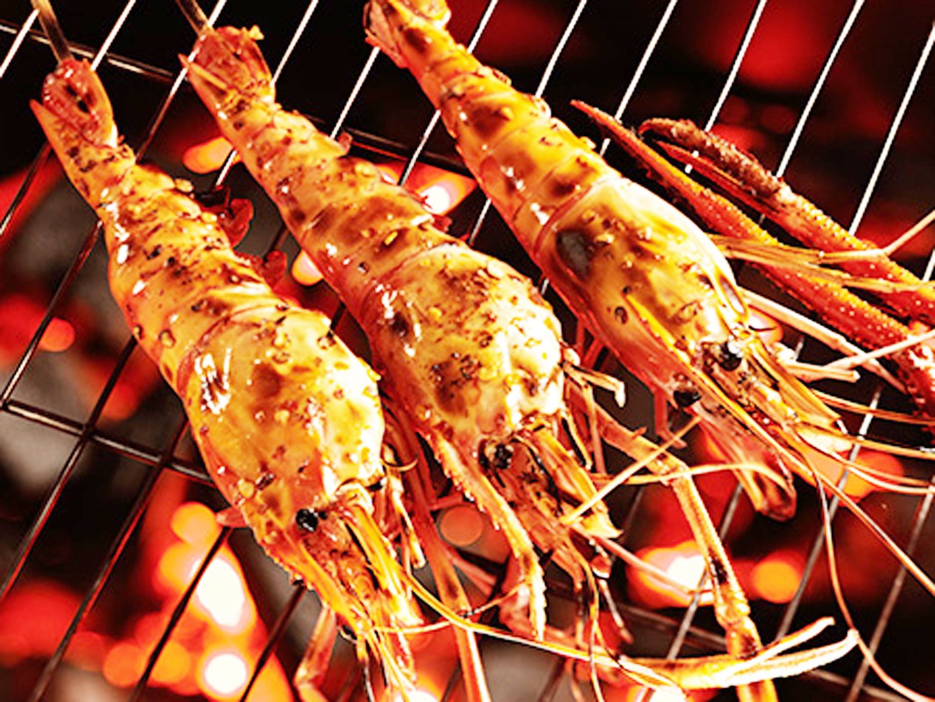 Grilled river shrimp in Ben Tre