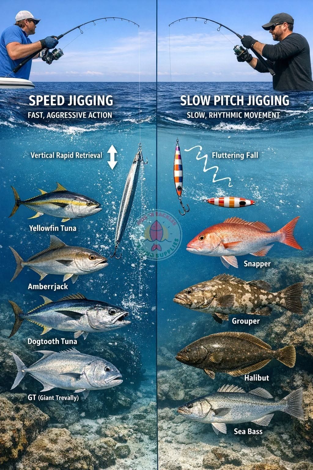 High-Pitch and Slow-Pitch Jigging