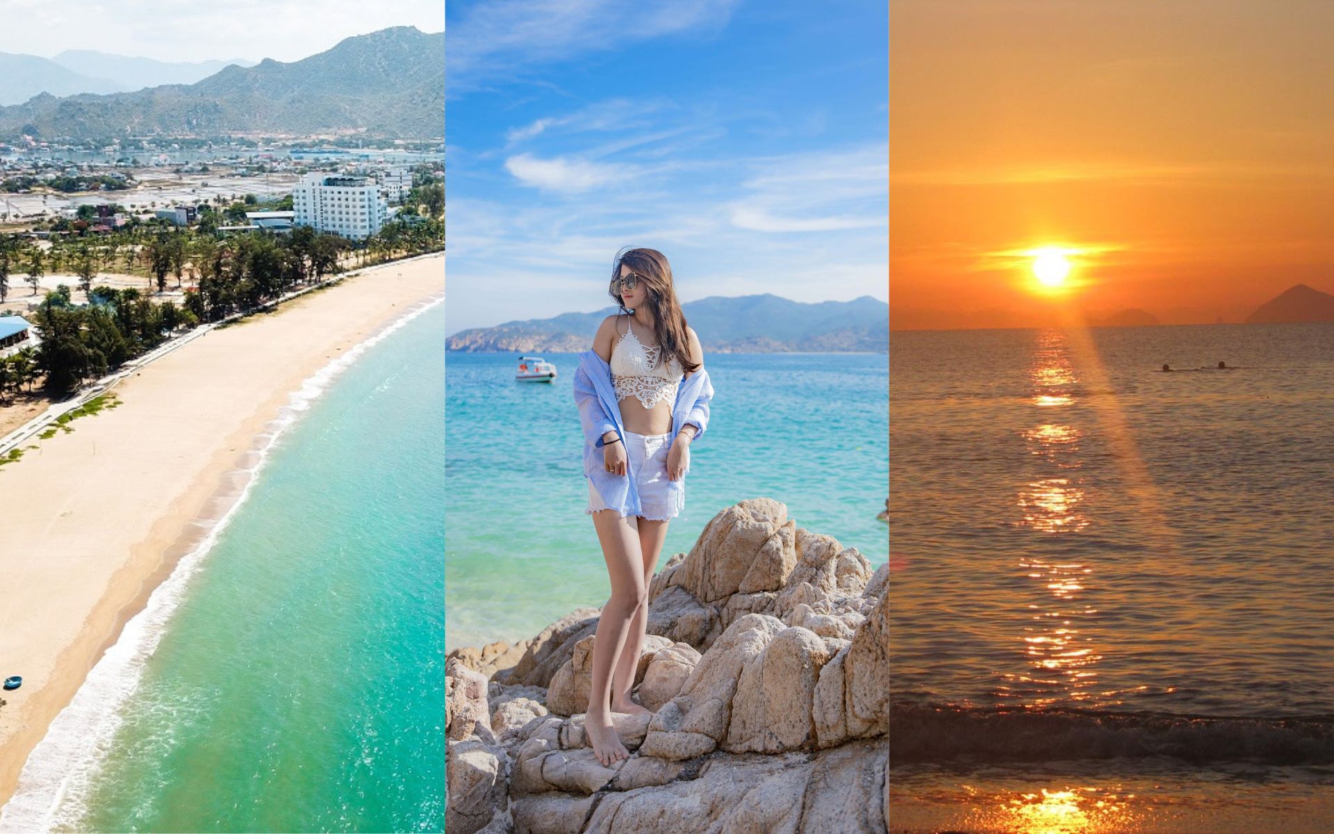 Anglers and tourists are captivated by the beauty of Ninh Chu Beach.